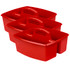 STOREX INDUSTRIES Storex Large Caddy, Red, Pack of 3