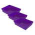 ROMANOFF PRODUCTS Romanoff Stowaway® 3" Letter Tray no Lid, Purple, Pack of 3