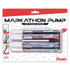 PENTEL OF AMERICA Pentel® Markathon Pump Dry Erase Marker, Chisel Tip, Assorted Colors, 4-Pack with Eraser