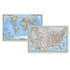 NATIONAL GEOGRAPHIC MAPS National Geographic World and United States Classic, Poster Size, Map Pack Bundle, 36" x 24"