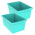 STOREX INDUSTRIES Storex Medium Classroom Storage Bin, Teal, Pack of 2
