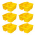 STOREX INDUSTRIES Storex Small Caddy, Yellow, Pack of 6
