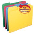 SMEAD MANUFACTURING COMPANY Smead® File Folder, Reinforced 1/3-Cut Tab, Letter Size, Assorted Colors, Pack of 12