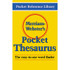 MERRIAM - WEBSTER  INC Merriam-Webster Pocket Thesaurus