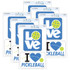 TREND ENTERPRISES INC. TREND I Love Pickleball Vinyl Stickers, 2 Per Pack, 6 Packs