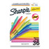 NEWELL BRANDS DISTRIBUTION LLC Sharpie® Pocket Highlighters, Assorted, Pack of 36