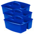 STOREX INDUSTRIES Storex Large Caddy, Blue, Pack of 3