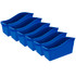 STOREX INDUSTRIES Storex Large Book Bin, Blue, Pack of 6