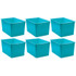 TEACHER CREATED RESOURCES Teacher Created Resources® Plastic Multi-Purpose Bin, Teal, Pack of 6
