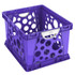 STOREX INDUSTRIES Storex Premium File Crate with Handles, Classroom Purple
