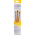 DIXON FINE ART Princeton RealValue Brush Set, Camel Bristles, Short Handle Mixed Media Paintbrush, Brown, 3 Pieces