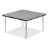 CORRELL, INC. 4848TF15954P Adjustable Activity Tables, Square, 48" x 48" x 19" to 29", Gray Top, Silver Legs, 4/Pallet