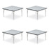 CORRELL, INC. 4848TF15954P Adjustable Activity Tables, Square, 48" x 48" x 19" to 29", Gray Top, Silver Legs, 4/Pallet