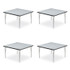 CORRELL, INC. 4848TF15954P Adjustable Activity Tables, Square, 48" x 48" x 19" to 29", Gray Top, Silver Legs, 4/Pallet