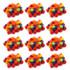 ADVANTUS Charles Leonard Pom-Poms 1", Assorted Hot Colors, 50 Per Pack, 12 Packs