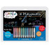 THE PENCIL GRIP The Pencil Grip™ Black Board Playmat Kit with 12 Wonder Stix, 12" x 17", 4 Boards