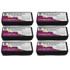 ADVANTUS Charles Leonard Whiteboard Eraser, Felt/Foam, Gray and Black, Pack of 6