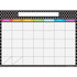 ASHLEY PRODUCTIONS Ashley Productions® Smart Poly® PosterMat Pals™ Space Savers, 13" x 9-1/2", BW Dots Calendar