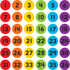 TEACHER CREATED RESOURCES Teacher Created Resources® Spot On® Numbers 1–36 Carpet Markers, 4"