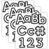 CARSON DELLOSA EDUCATION Carson Dellosa Education White with Black Trim Combo Pack EZ Letters, 219 Pieces Per Pack, 3 Packs