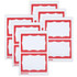 BAUMGARTENS INC SICURIX Adhesive Badges, Red Border, 100 Per Pack, 6 Packs