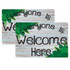 ASHLEY PRODUCTIONS Smart Poly® Welcome Mat with Slip Resistant Backing, 15.5" x 23.5", Beech Wood Greenery Everyone is Welcome Here, Pack of 2