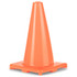 CHAMPION SPORTS Champion Sports Hi-Visibility Flexible Vinyl Cone, Weighted, 12", Orange