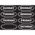 ASHLEY PRODUCTIONS Ashley Productions® Die-Cut Magnets, Chalkboard Days of the Week, 8 Pieces