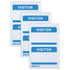 BAUMGARTENS INC SICURIX Visitor Adhesive Badges, Blue, 100 Per Pack, 3 Packs