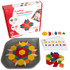 LEARNING ADVANTAGE edxeducation® FunPlay Pattern Blocks - Set of 60 Wooden Math Manipulatives + 50 Activities + Messy Tray