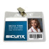 BAUMGARTENS INC SICURIX Standard Vinyl Badge Holder with Clip, Horizontal, Pack of 50