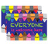 ASHLEY PRODUCTIONS Smart Poly® Welcome Mat with Slip Resistant Backing, 15.5" x 23.5", Crayons, Everyone is Welcome Here, Pack of 2
