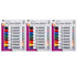 ADVANTUS Charles Leonard Dry Erase Markers, Barrel Style, Low Odor, Chisel Tip, Assorted Colors, 8 Per Pack, 3 Packs