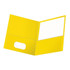 TOPS PRODUCTS Oxford® Twin Pocket Folders, Yellow, 25 Per Box