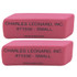 ADVANTUS Charles Leonard Small Natural Rubber Pink Wedge Eraser, 36 Per Pack, 2 Packs