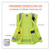 TENACIOUS HOLDINGS, INC. ergodyne® 24021 GloWear 8249Z Class 2 Economy Surveyors Zipper Vest, Polyester, X-Small, Lime