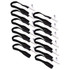 BAUMGARTENS INC SICURIX Recycled PET Lanyard, Flat Style, J Hook, Black, Pack of 12