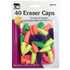ADVANTUS Charles Leonard Pencil Eraser, Caps, Assorted Colors, Pack of 40