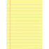 ASHLEY PRODUCTIONS Ashley Productions® Smart Poly® Single Sided PosterMat Pals® Space Savers, Yellow Notebook Paper, 13" x 9.5"
