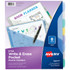 AVERY PRODUCTS CORP Avery® Write & Erase Pocket Plastic Dividers, 8-Tab Set, Multicolor, 1 Set