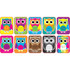 ASHLEY PRODUCTIONS Ashley Productions® Non-Magnetic Mini Whiteboard Erasers, Color Owls, Pack of 10
