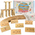 EXTASTICKS LLC Extasticks Mathomino Plus & Minus up to 20 Addition & Subtraction Wooden Math Domino Game