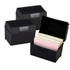 TOPS PRODUCTS Oxford® Plastic Index Boxes, 4 x 6, 400 Card Capacity, Black, Pack of 3