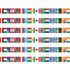 TEACHER CREATED RESOURCES Edupress™ International Flags Spotlight Border™, 36 Per Pack, 6 Packs