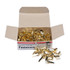 ADVANTUS Charles Leonard Fasteners, Round Head, Brass Plated, 1/2 Inch Shank, 8 mm Head, 100/Pack