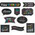 TEACHER CREATED RESOURCES Teacher Created Resources® Chalkboard Brights Clingy Thingies® Positive Sayings Accents, 10 Per Pack, 2 Packs
