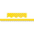 TEACHER CREATED RESOURCES Teacher Created Resources® Yellow Polka Dots Scalloped Border Trim, 35 Feet