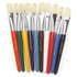 DIXON TICONDEROGA CO Creativity Street® Beginner Paint Brushes, Flat Stubby Brushes, 10 Assorted Colors, 7.5" Long, 10 Brushes