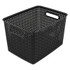 ADVANTUS Thinkspace Plastic Weave Bin, Large, Black