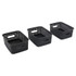 ADVANTUS Advantus® Black Plastic Weave Bins, Small, Pack of 3